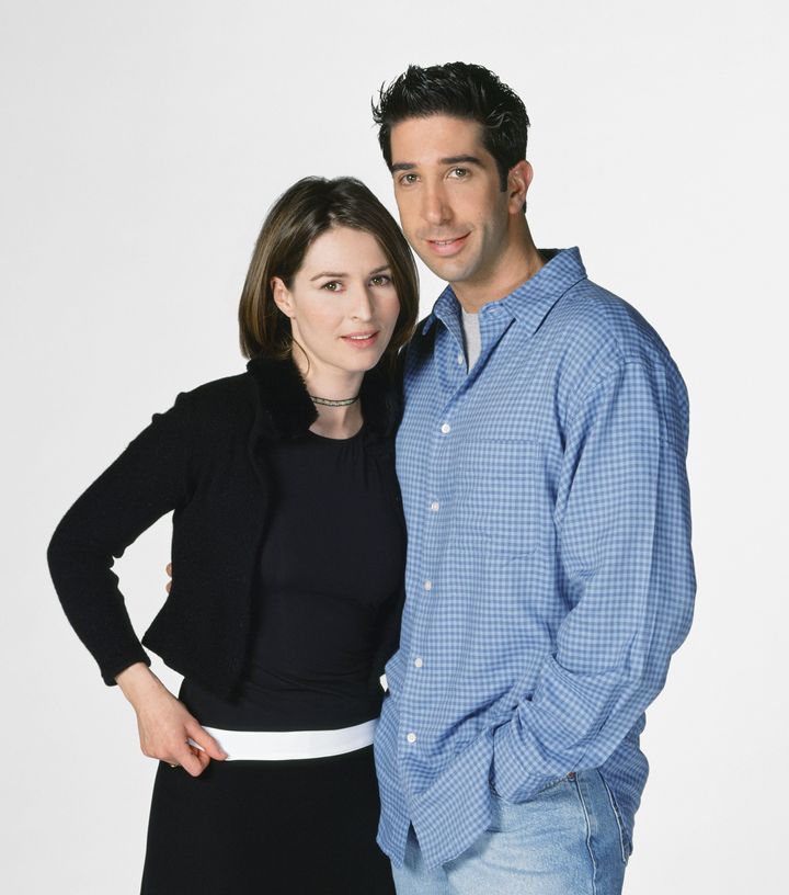Helen Baxendale ended up playing as Emily Waltham, seen here with David Schwimmer as Ross Geller