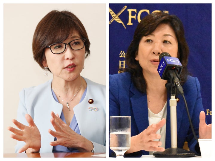 稲田朋美氏（左）と野田聖子氏（右）