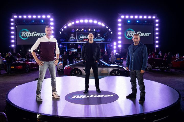 Top Gear hosts Freddie Flintoff, Paddy McGuinness and Chris Harris