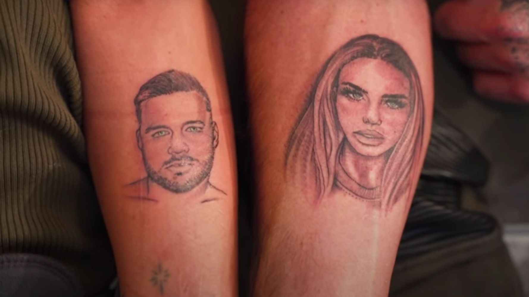 Katie Price And Boyfriend Get Tattoos Of Each Other's Faces On Their Arms  Because Who Wants Another Ring?