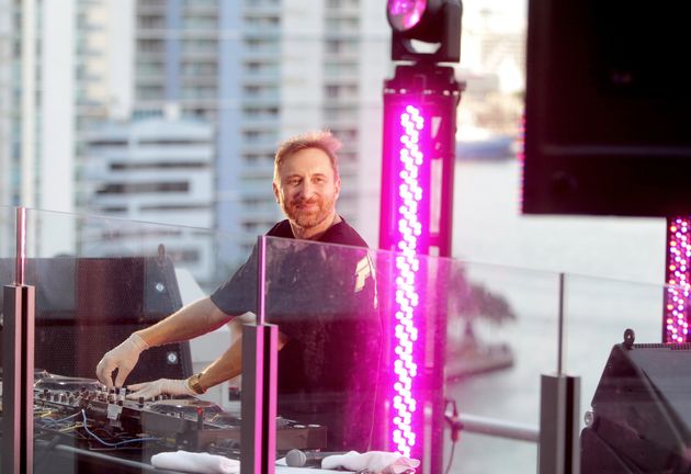 David Guetta performing a set from home earlier this year