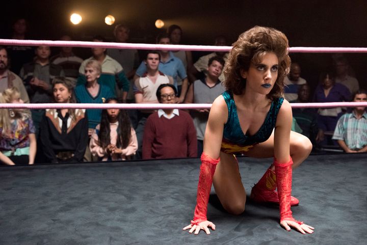 Alison Brie in the first series of Glow