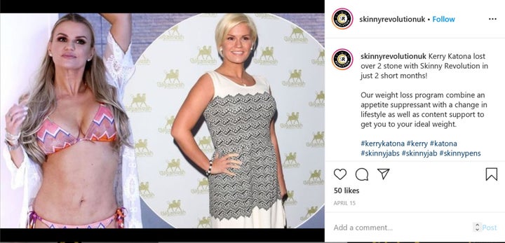 A banned post from Skinny Revolution