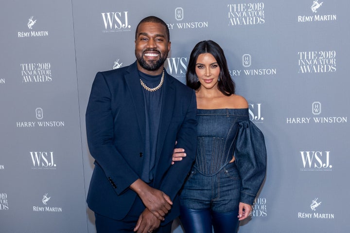 Kanye West and Kim Kardashian West in 2019.