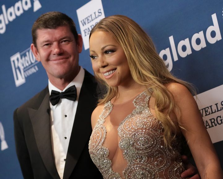 Mariah Carey and businessman James Packer attend the 27th Annual GLAAD Media Awards at The Waldorf-Astoria on May 14, 2016, in New York City. 
