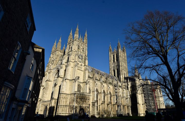 Canterbury Cathedral is seen in Canterbury, southern Britain, on Jan. 15, 2016. 