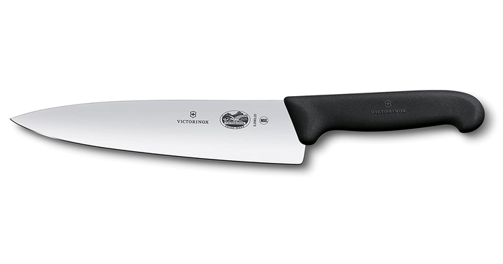 Victorinox Fibrox 8-Inch Pro Chef's Knife, <a href="https://www.amazon.com/Victorinox-Fibrox-Chefs-Knife-8-Inch/dp/B008M5U1C2?tag=thehuffingtop-20" target="_blank" rel="noopener noreferrer">$37 on Amazon.</a>