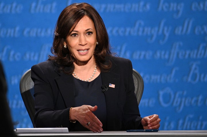 US Democratic vice presidential nominee Kamala Harris. 