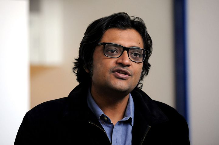 Arnab Goswami poses during an interview with AFP in Mumbai.