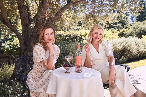 Cameron Diaz's newest project is <a href="https://drinkavaline.com/products/rose-wine" target="_blank">Avaline, a vegan-frien