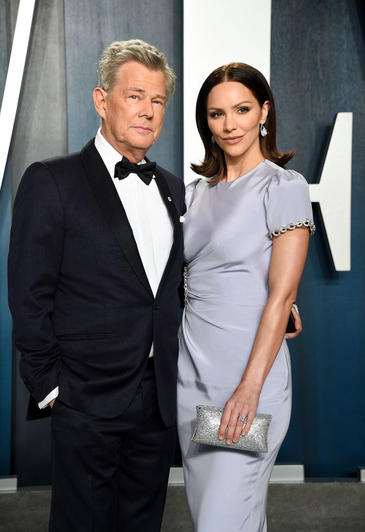 David Foster and Katharine McPhee pictured together at the Vanity Fair Oscar Party earlier this year.