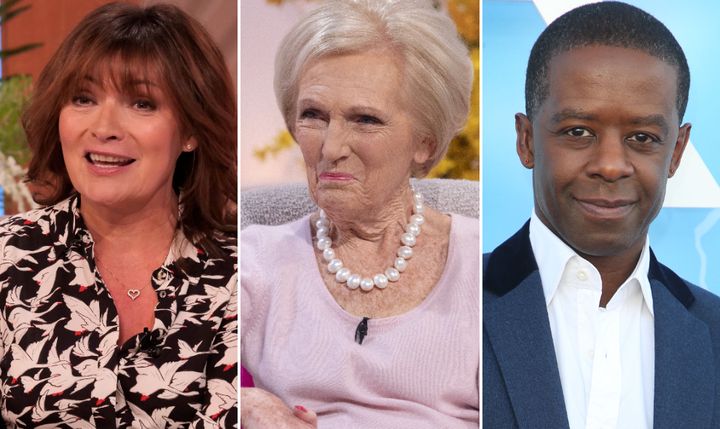 Lorraine Kelly, Mary Berry and Adrian Lester are all featured on the Queen's birthday honours list