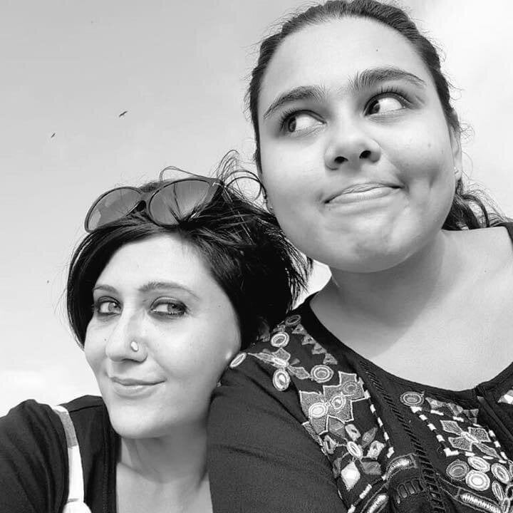 Actor Swastika Mukherjee with her daughter Anwesha.
