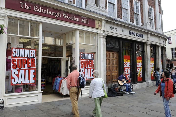 File picture of a branch of the Edinburgh Woollen Mill in York 