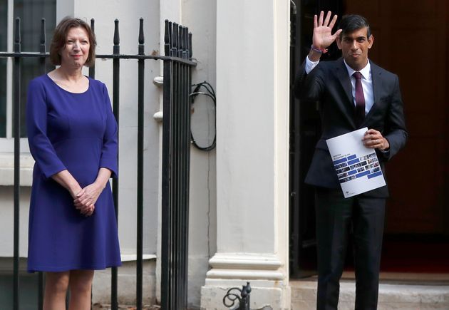 TUC general secretary Frances O'Grady with chancellor Rishi Sunak