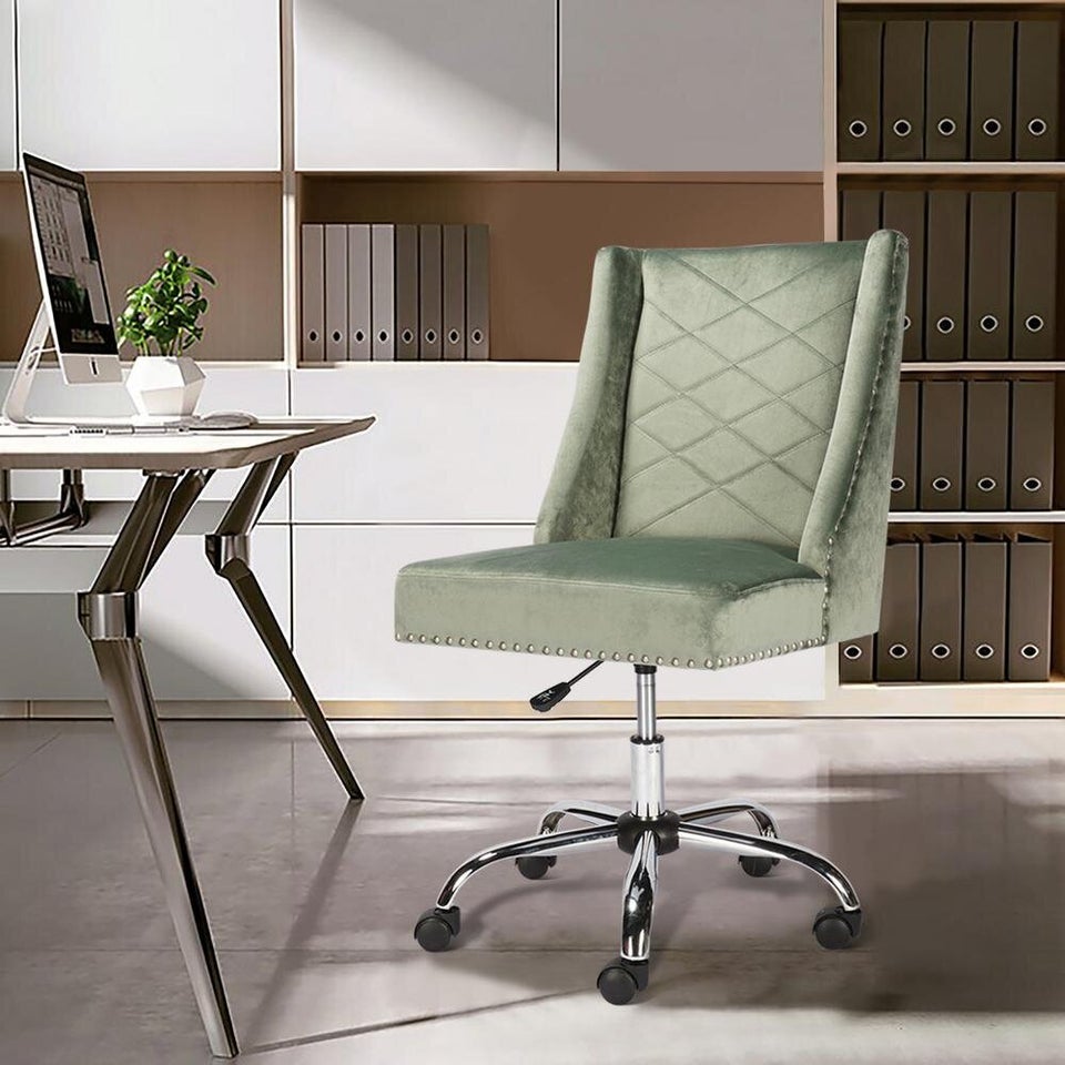 CASAINC Home office swivel chair White Velvet Seat Contemporary