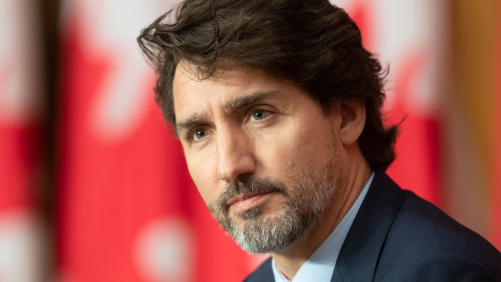 Prime Minister Justin Trudeau responds to a question during a news conference on Oct. 9, 2020 in Ottawa. 