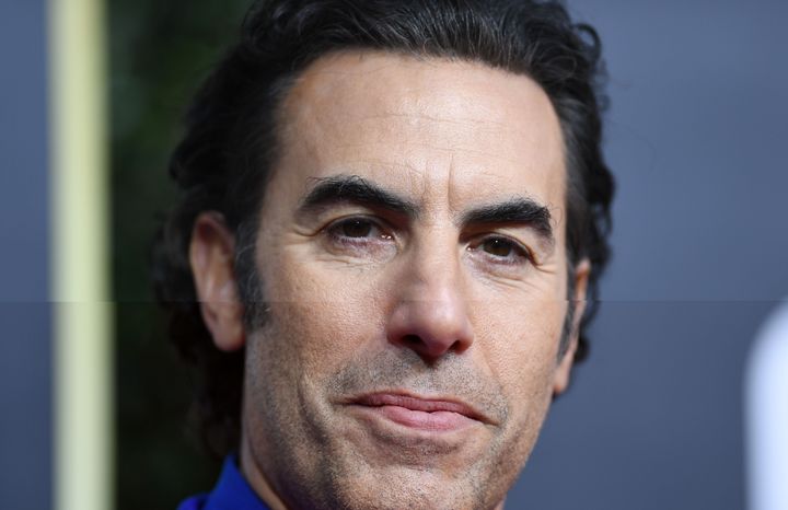 Sacha Baron Cohen at the Golden Globes earlier this year