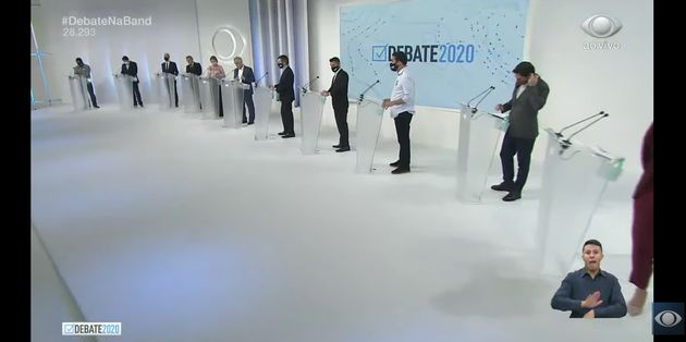 Debate da Band em São Paulo, o primeiro e único entre os candidatos à prefeitura...