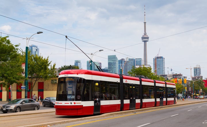 A streetcar runs down Toronto's Spadina Ave. in this file photo taken Sept. 9, 2014. Toronto had the highest unemployment rate of any metro area in Canada in September.