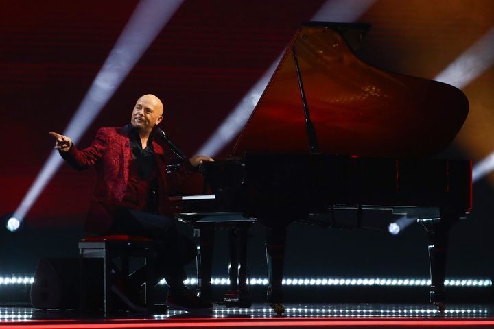 Jon Courtenay performs in the Britain's Got Talent final
