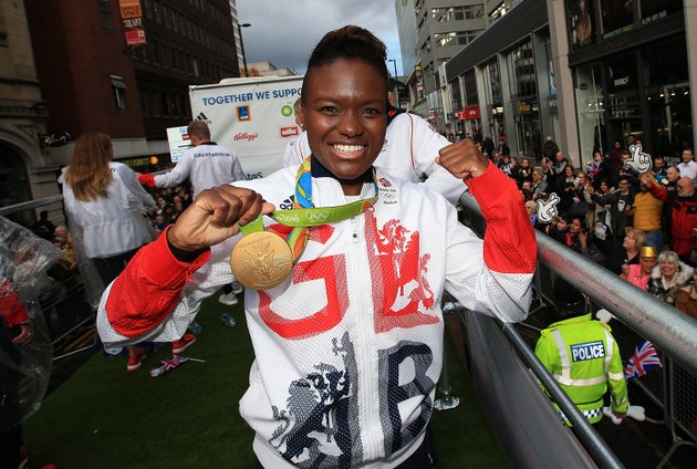 Nicola with her gold medal after the 2016 Rio Olympics