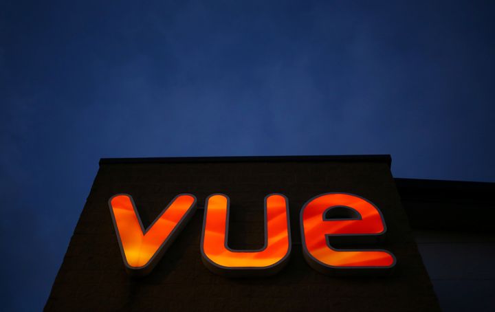 Signage is seen outside a Vue cinema in Altrincham, Britain, February 18, 2019. REUTERS/Phil Noble