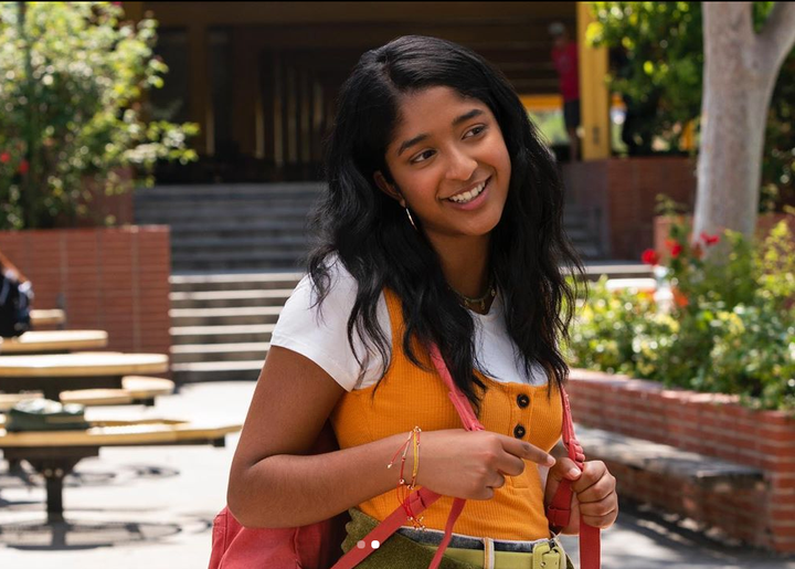 Maitreyi Ramakrishnan playing Devi Vishwakumar in Netflix's "Never Have I Ever."