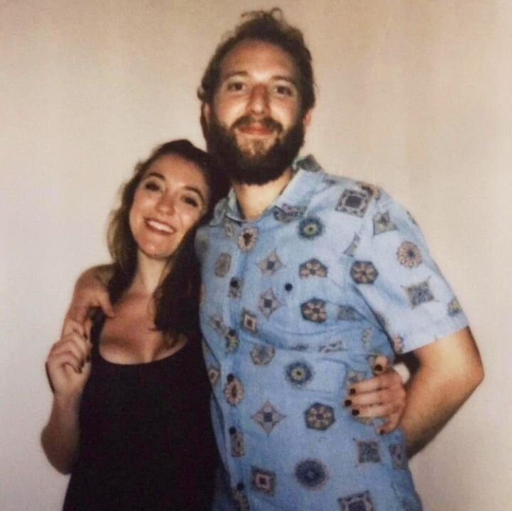 Taliesin Myrddin Namkai-Meche (right) with his girlfriend Ellie Lawrence. Namkai-Meche was murdered by a white supremacist in