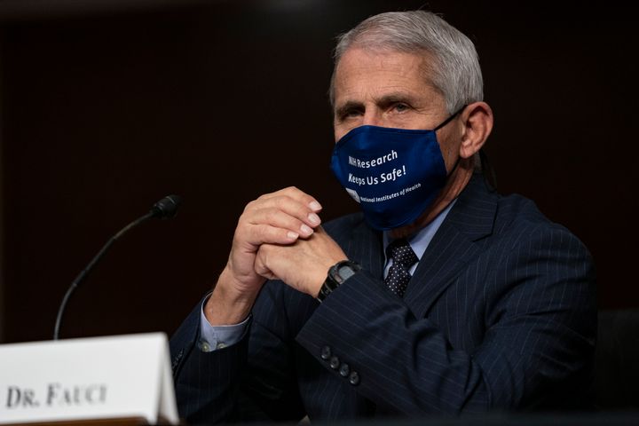 Dr. Anthony Fauci, director of the National Institute of Allergy and Infectious Diseases, is seen testifying on Capitol Hill in September. Fauci said Sunday that a clip of him used in a Trump campaign ad was taken out of context.