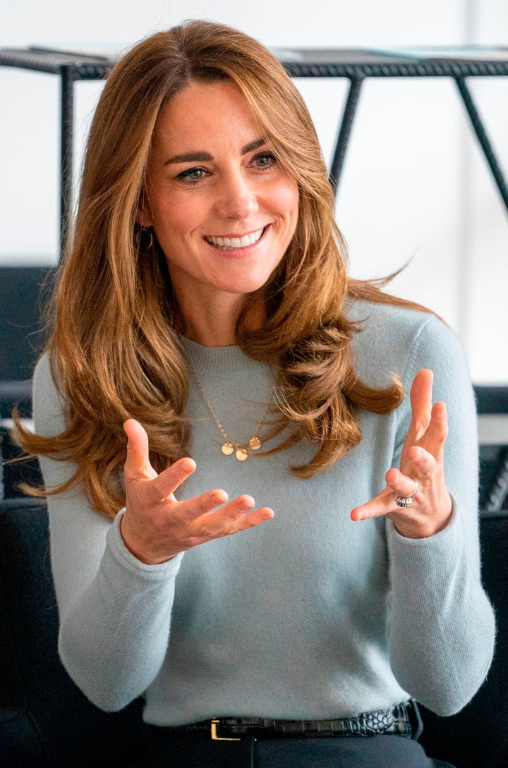 The Duchess of Cambridge during a visit to the University of Derby in Derby, England, on Oct. 6.