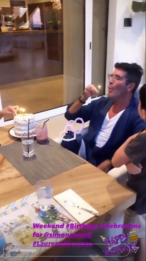 Simon Cowell celebrated his 61st birthday with a cake