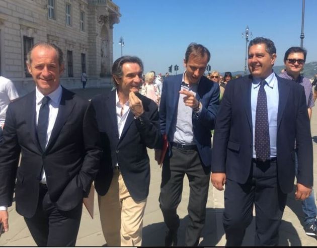 Zaia, Fontana, Fedriga and Toti in Trieste (photo