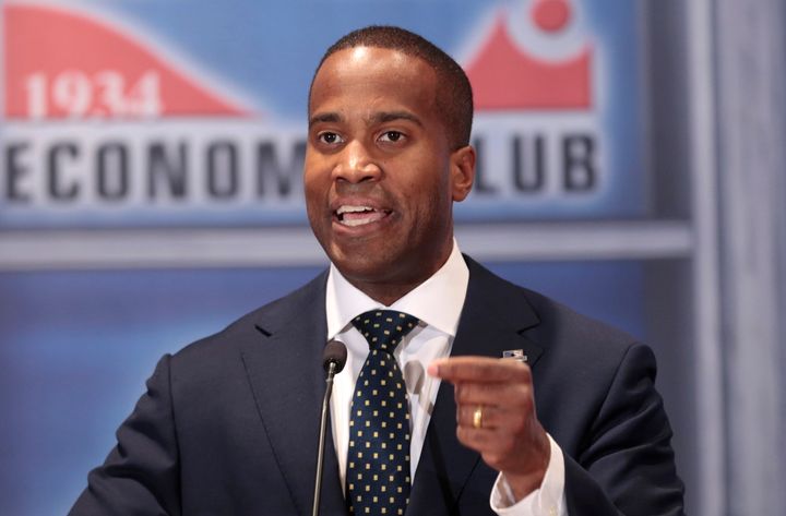 Republican John James, who is running for the U.S. Senate from Michigan, once called the Affordable Care Act a "monstrosity."