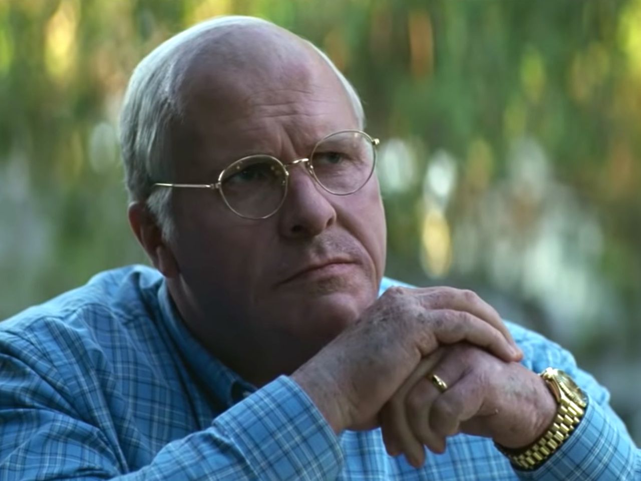 Christian played former U.S. Vice President Dick Cheney in Vice.