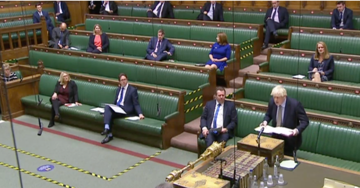 Maximum Tory attendance earlier, during PMQs