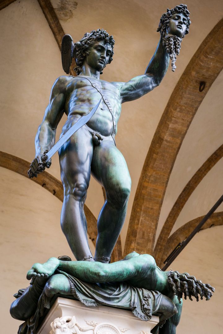 L'oeuvre de l'artiste la Renaissance Benvenuto Cellini, à Florence, en Italie.
