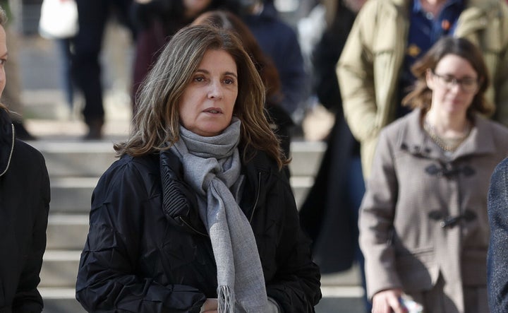 Rosalía Iglesias, yendo a declarar por la Operación Kitchen.