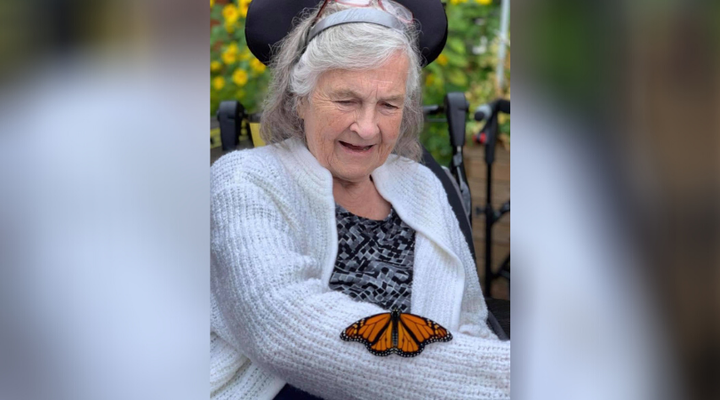 Sandy Taylor, 86, at Golden Dawn retirement home in Lions Head, Ont.