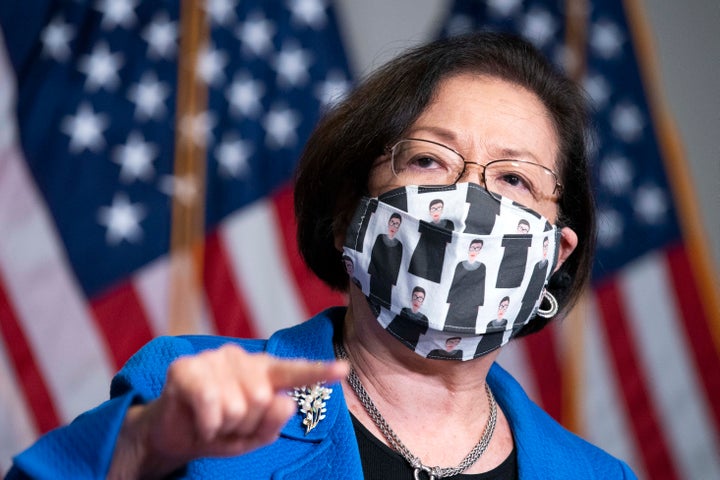 Hirono at a news conference on Monday after the confirmation hearings.