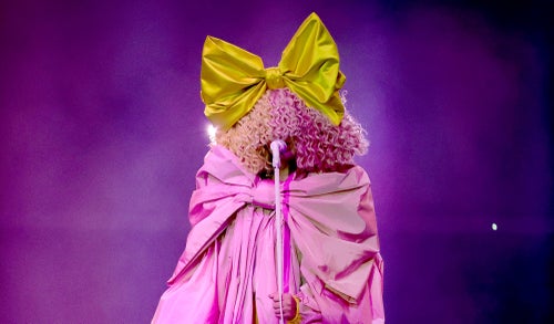 sia pink dress SIA PINK DRESS
