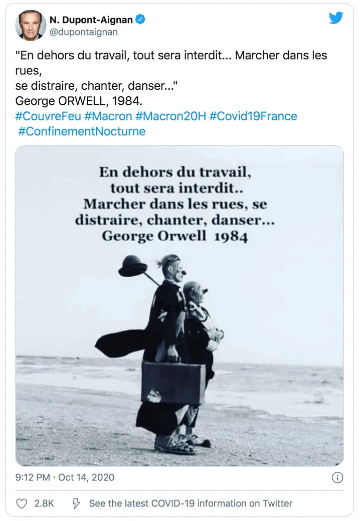 Covid 19 Cette Citation Apocalyptique De George Orwell Tourne Partout Sauf Que Le Huffpost