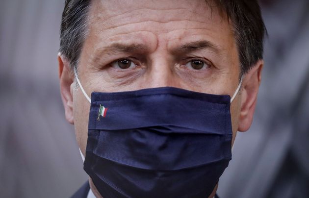 Italian Prime Minister Giuseppe Conte arrives for an EU summit at the European Council building in Brussels, ...