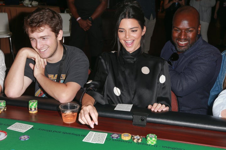 Kendall Jenner and Corey Gamble in happer times. 