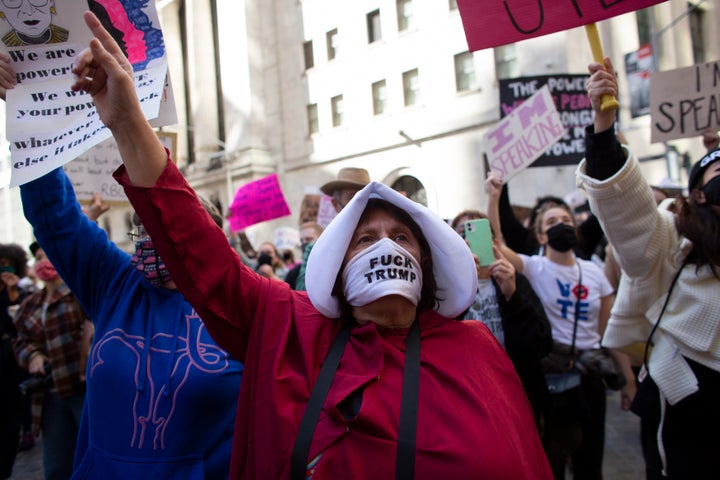 Demonstrators in New York City.