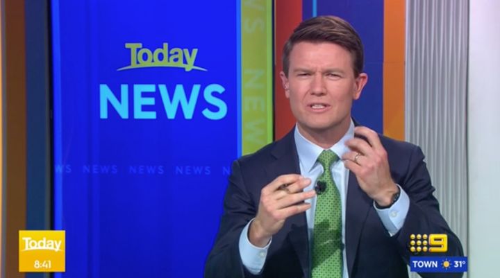 The ‘Today’ show’s news and sports presenter Alex Cullen was forced to explain the source of his croaky voice while on air on Monday morning.