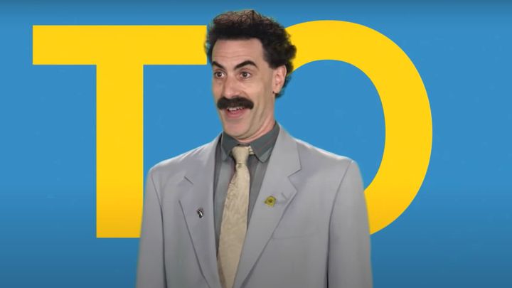Sacha Baron Cohen as Borat in a recent trailer for the new film