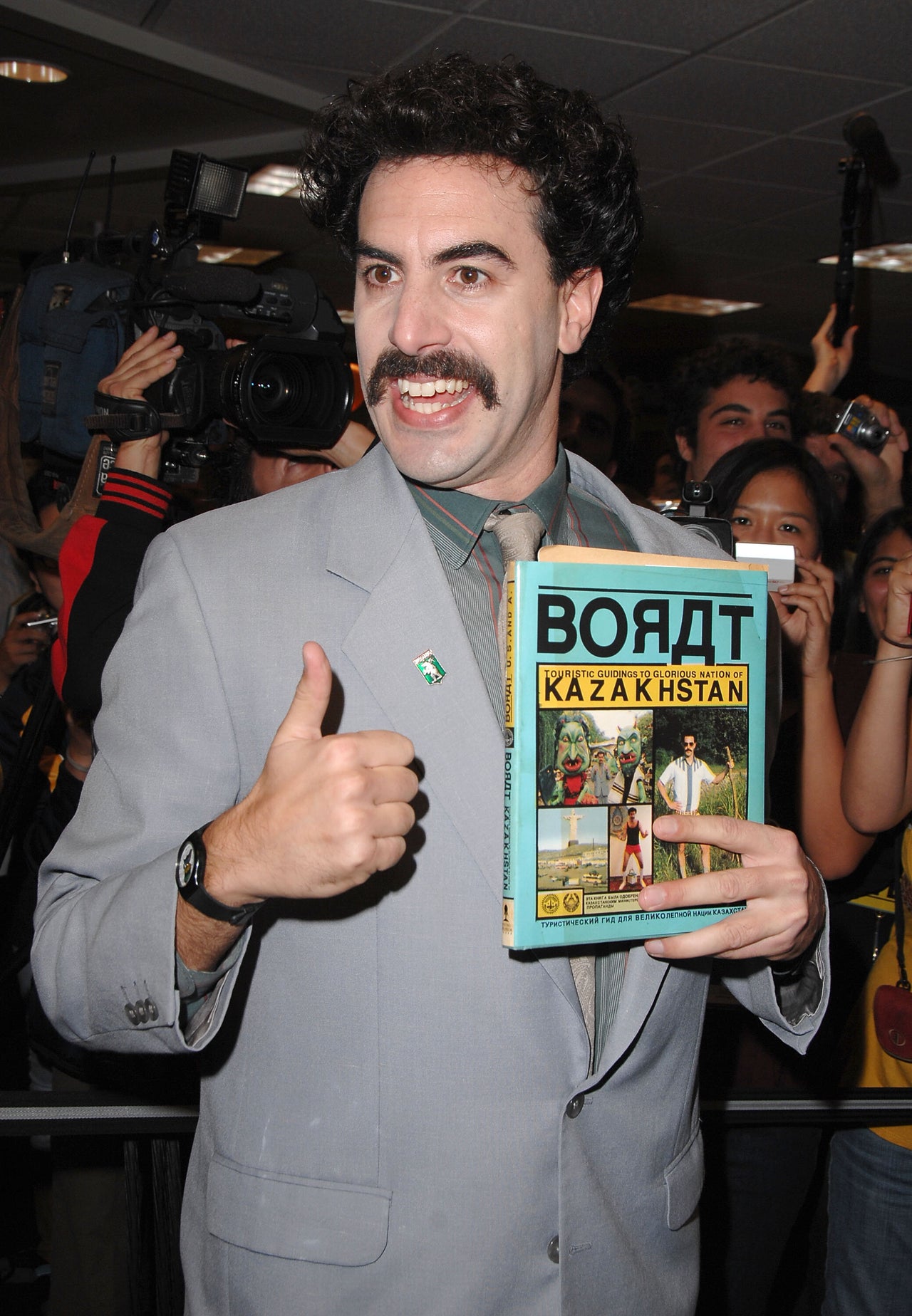 Sacha Baron Cohen aka "Borat" attends his book signing at Borders on November 7, 2007 in Westwood, California. (Photo by Steve Granitz/WireImage)