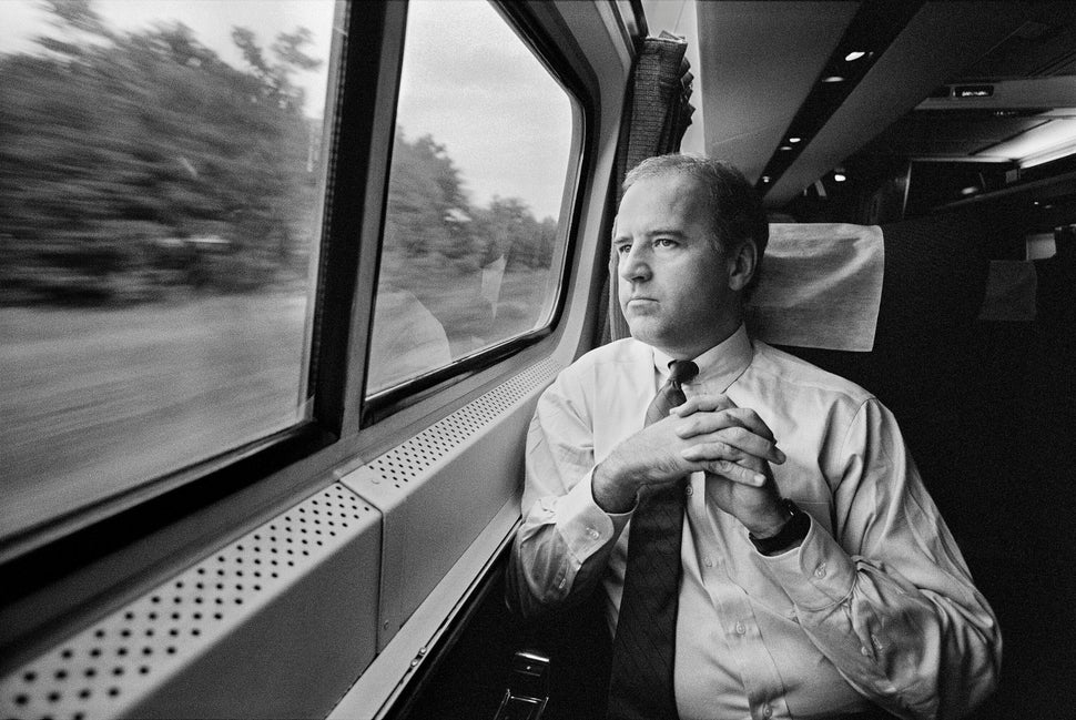 Joe Biden on the metro liner in September 1988. 