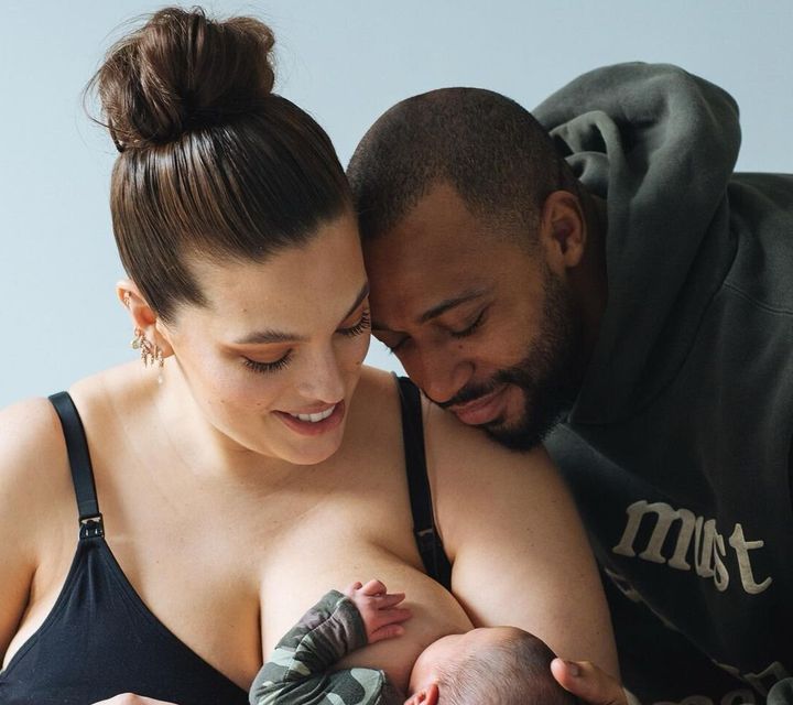 Ashley Graham with her husband Justin Ervin and their son Isaac.